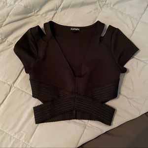 Express Crop Top Black XS